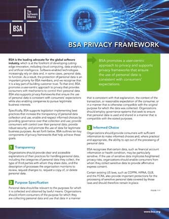 BSA Privacy Framework