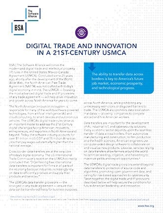Digital Trade and Innovation in a 21st-Century USMCA cover