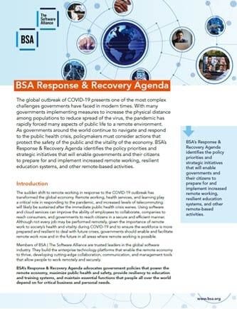 BSA Response & Recovery Agenda Cover 2020