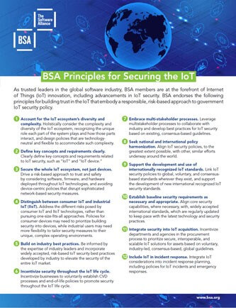 BSA IoT Principles Summary cover